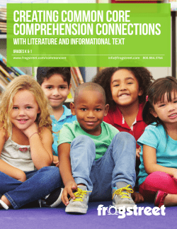 Creating Common Core Comprehension Connections