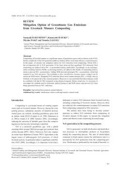 Mitigation Option of Greenhouse Gas Emissions from Livestock