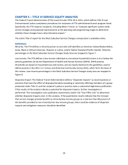 chapter 5 &ndash; title vi service equity analysis