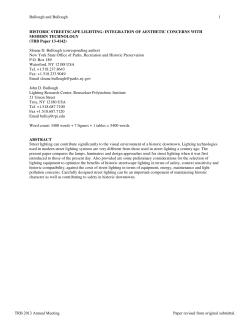 historic streetscape lighting: integration of aesthetic concerns with