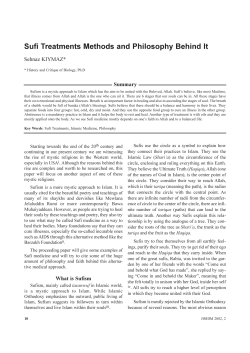 Sufi Treatments Methods and Philosophy Behind It