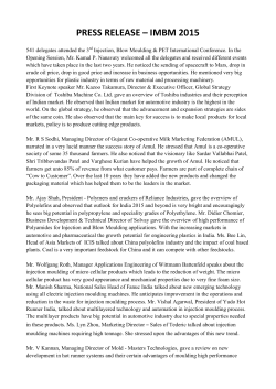 press release &ndash; imbm 2015 - Elite Plus Business Services