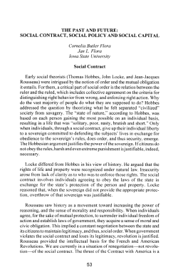THE PAST AND FUTURE: SOCIAL CONTRACT