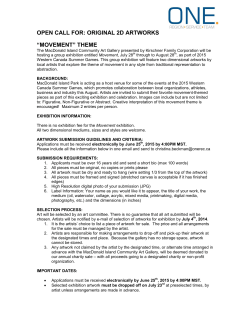 open call for: original 2d artworks &ldquo;movement&rdquo; theme