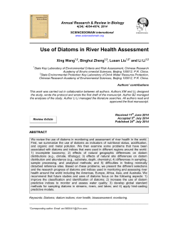 Use of Diatoms in River Health Assessment