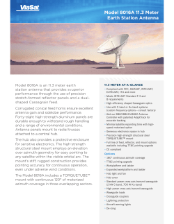 Model 8016A 11.3 Meter Earth Station Antenna