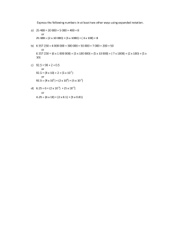 Express the following numbers in at least two other ways using