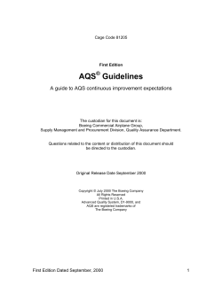 AQS Guidelines - Doing Business with Boeing