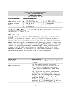 1 JACKSONVILLE CHILDREN`S COMMISSION 1095 A. Philip