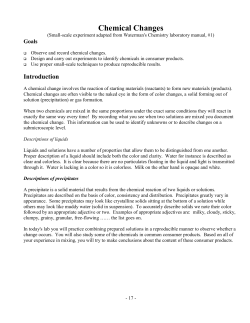 Chemical Changes