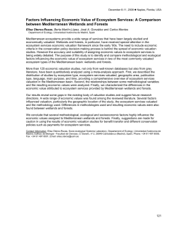 Factors Influencing Economic Value of Ecosystem Services: A