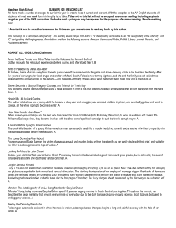 NHS Summer Reading Choice List 2015