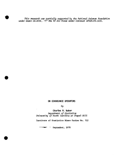 on covariance operators
