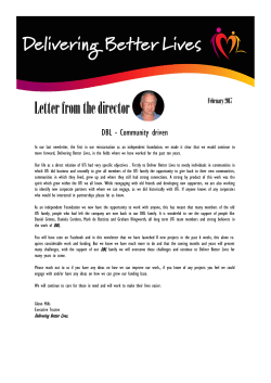 February 2017 Edition - DELIVERING BETTER LIVES Main