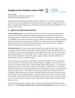 Changes to the Probation Laws in 2009