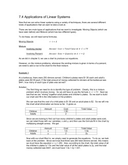 7.4 Applications of Linear Systems