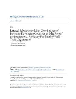 Juridical Substance or Myth Over Balance-of-Payment
