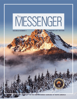 THE OFFICIAL PUBLICATION OF THE FREE REFORMED