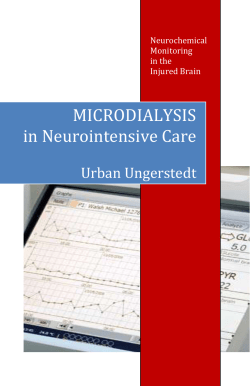 Microdialysis in Neurointensive Care