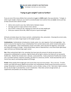 Weight Gain - BlueHens.com