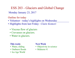 ESS 203 - Glaciers and Global Change