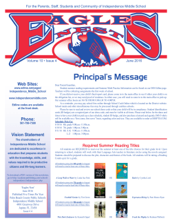 Principal`s Message - Academy Publishing, Inc.