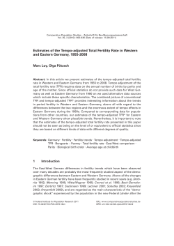Estimates of the Tempo-adjusted Total Fertility Rate in Western and