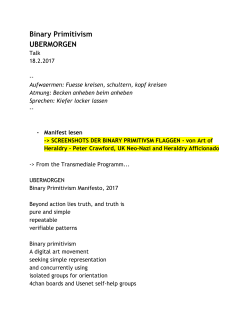 Binary Primitivism Transmediale Talk