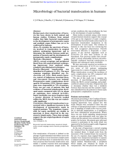 Microbiology of bacterial translocation in humans