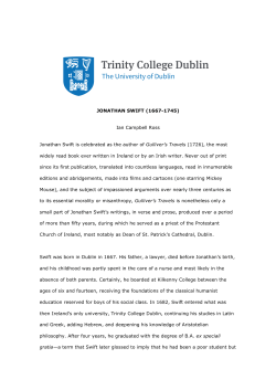 JONATHAN SWIFT (1667-1745) Ian Campbell Ross Jonathan Swift