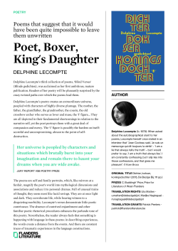 Poet, Boxer, King`s Daughter