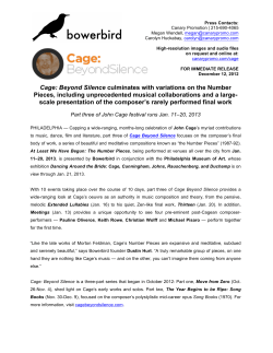 Cage: Beyond Silence culminates with variations on the Number