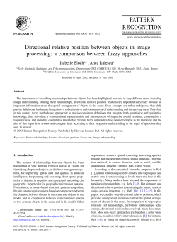 Directional relative position between objects in image processing: a