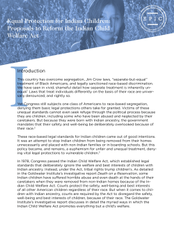 Equal Protection for Indian Children