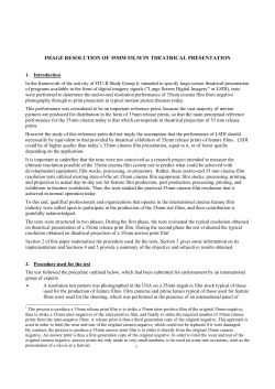 image resolution of 35mm film in theatrical presentation