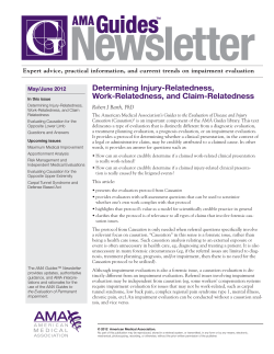 Determining Injury-Relatedness, Work