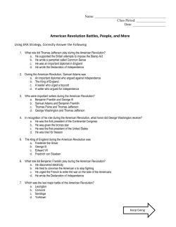 American Revolution Battles, People, and More