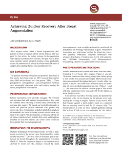 Achieving Quicker Recovery After Breast Augmentation
