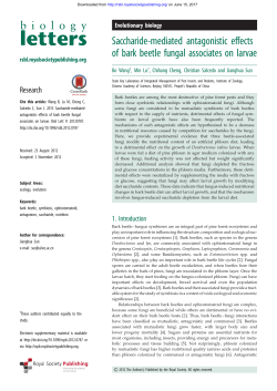Saccharide-mediated antagonistic effects of bark beetle fungal