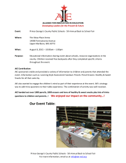 8/8/15 Prince George`s County Public Schools 5th Annual Back to