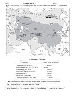 Mongols Mini-DBQ - Oakman School News