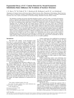 Exponential Decay of GC Content Detected by Strand