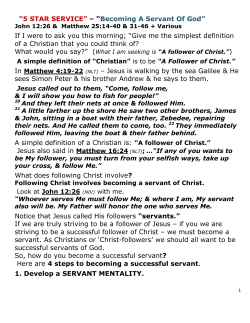 Becoming A Servant Of God