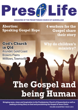 Pres Life - Presbyterian Church of Queensland