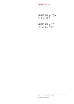 Nickel 99.2 – alloy 200 and LC-Nickel 99.2 – alloy 201