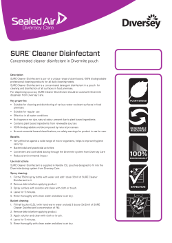 SURE&reg; Cleaner Disinfectant