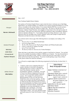 English 9 Honors Letter