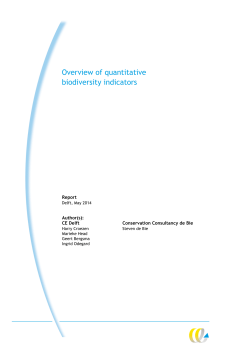 Overview of Quantitative Biodiversity Indicators