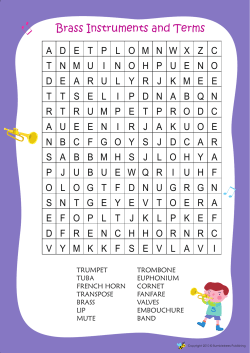 Word Search Brass Instruments and Terms