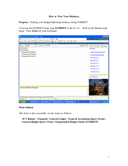 Banner Admin How To View Balances Screenshots
